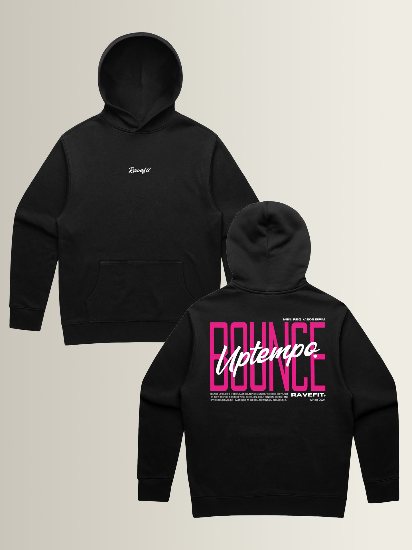 BOUNCE - Graphic Hoodie Black - Women