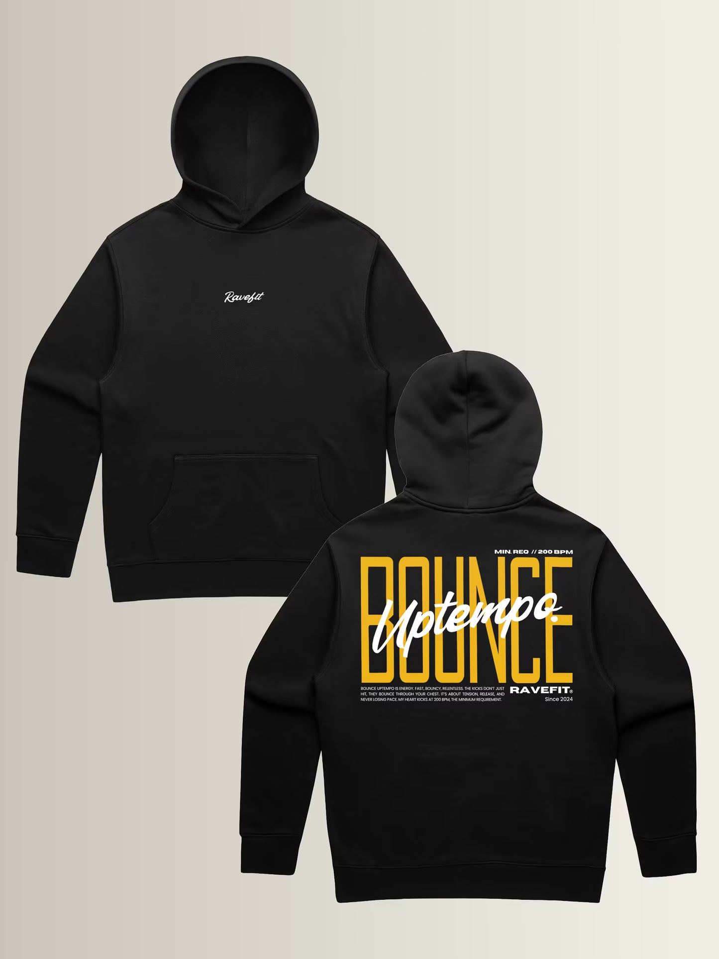 BOUNCE - Graphic Hoodie Black - Men