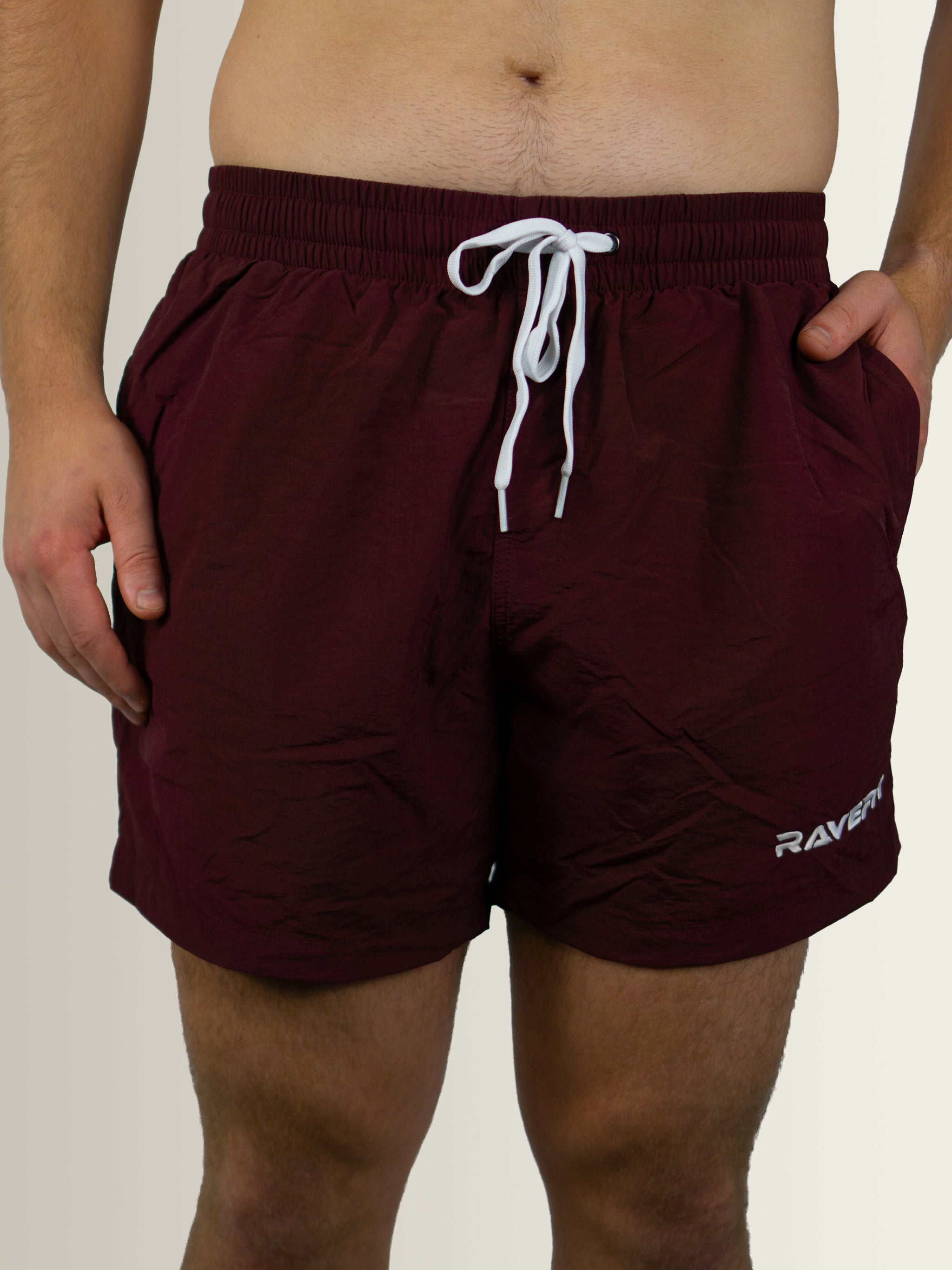 RaveFit® - Swim Shorts Cherry Red
