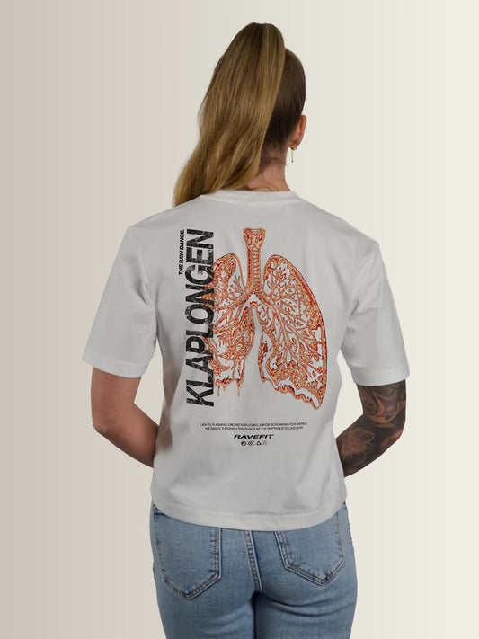 KLAPLONGEN - Graphic Box T-Shirt White - Women