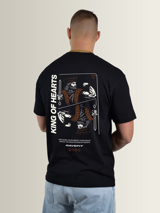 King of Hearts - Graphic Relaxed T-Shirt Black - Men