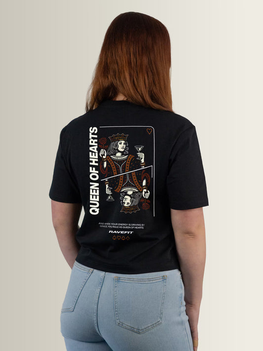 Queen of Heart - Graphic Box T-Shirt Black - Women