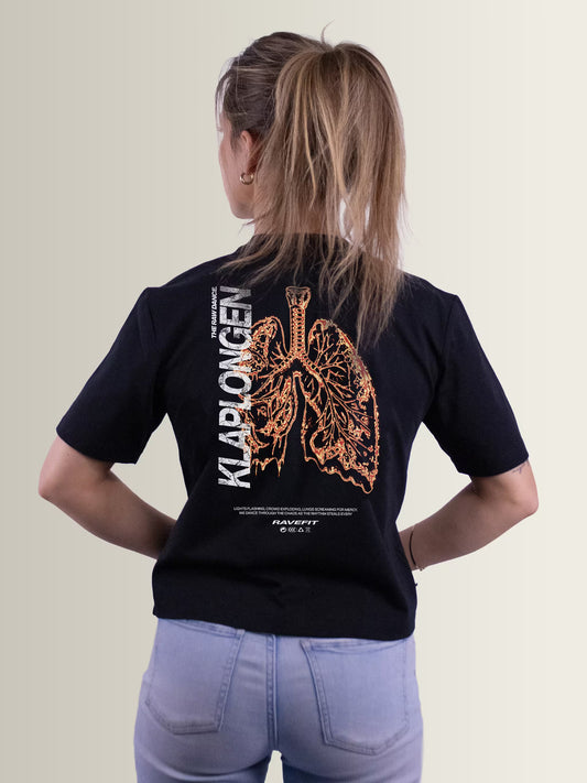KLAPLONGEN - Graphic Box T-Shirt Black - Women
