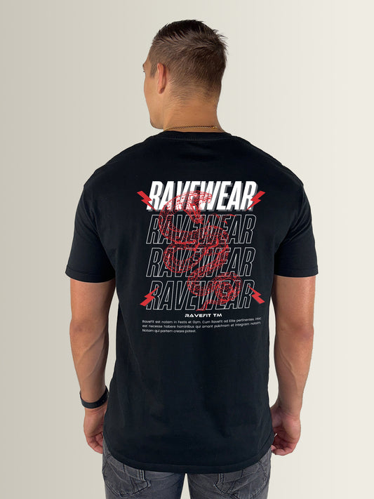 Ravewear Ruby Red – Oversized T-Shirt Heren
