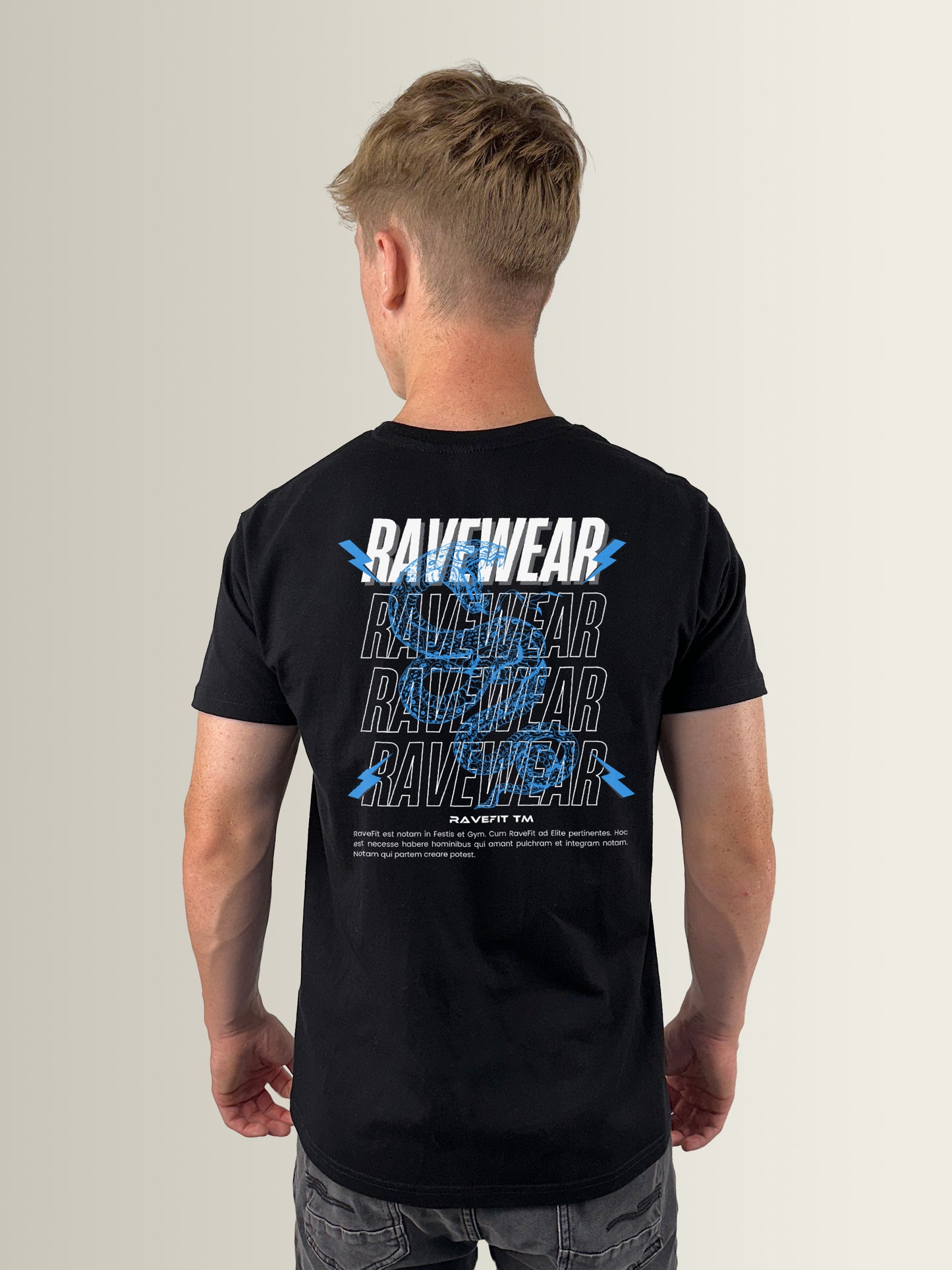 Ravewear Sapphire Blue – Regular T-Shirt Heren