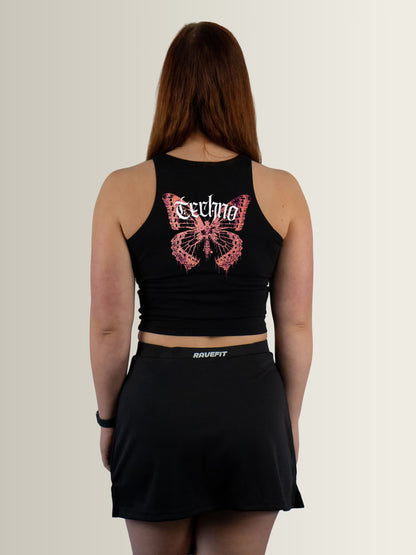 TECHNOMORPHO - Sleeveless Crop Top Black