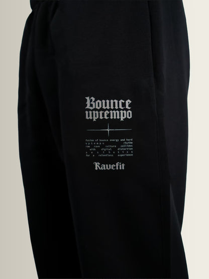Bounce Uptempo - Straight Leg Oversized Joggers Black