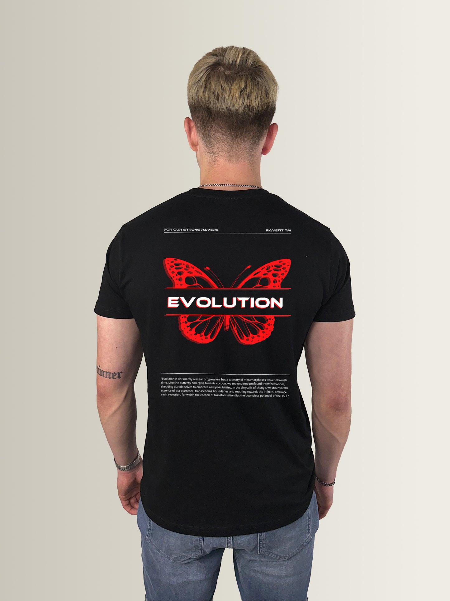 Evolution Neon Red – Regular T-Shirt Heren