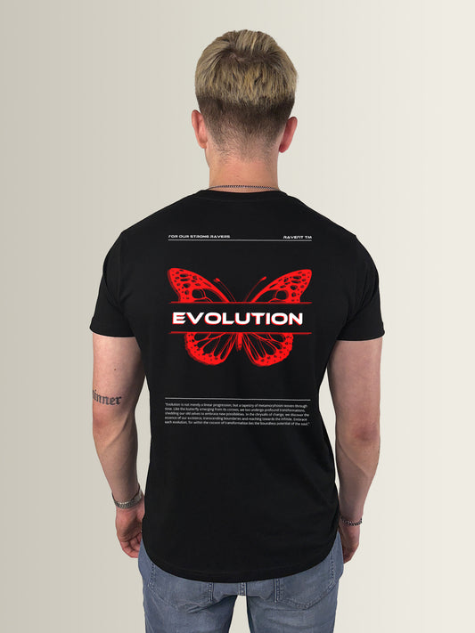 Evolution Neon Red – Regular T-Shirt Heren