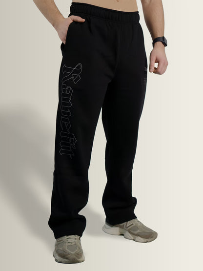 RaveFit® - Straight Leg Oversized Joggers Black