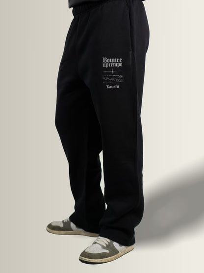 Bounce Uptempo - Straight Leg Oversized Joggers Black