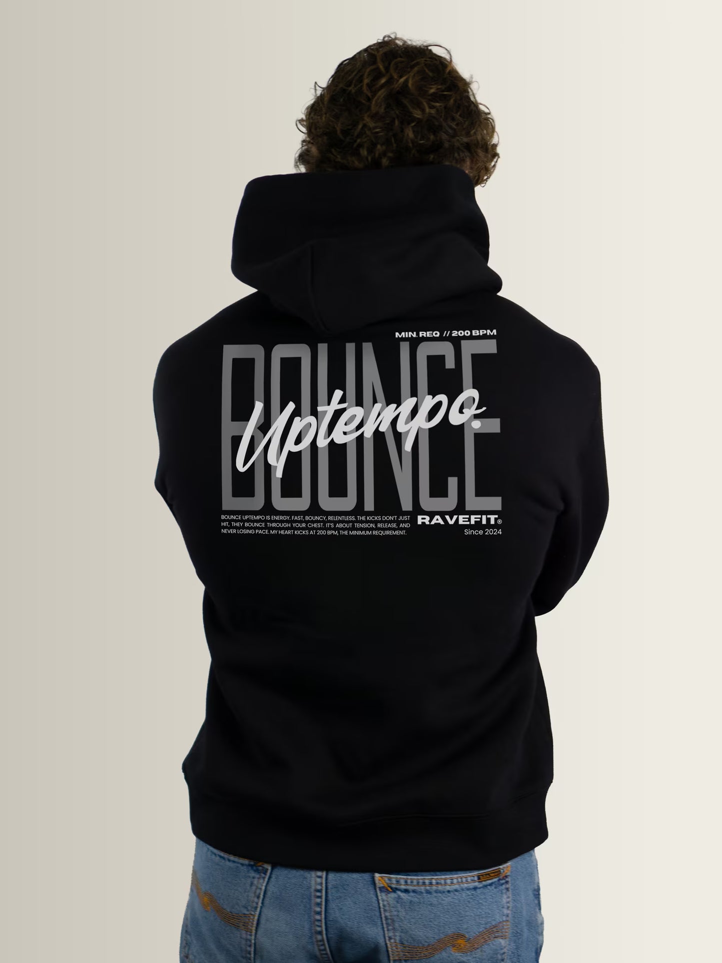 BOUNCE - Graphic Hoodie Black - Men