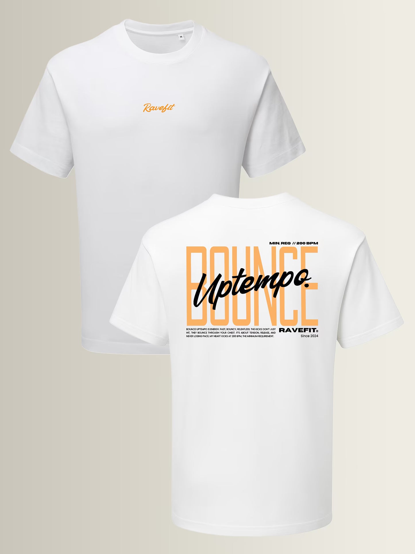 BOUNCE - Graphic Relaxed T-Shirt White - Men