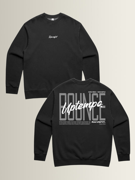 BOUNCE - Graphic Crew Neck Black