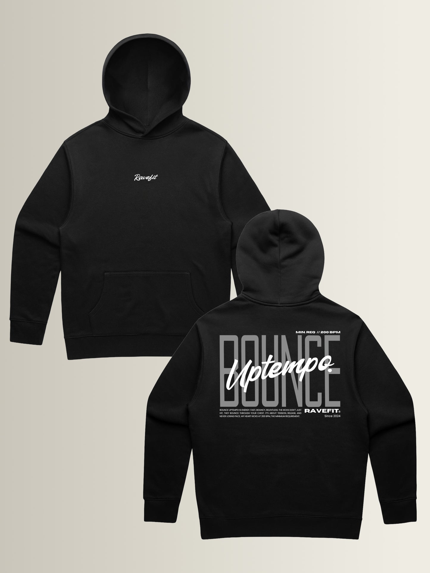 BOUNCE - Graphic Hoodie Black - Women