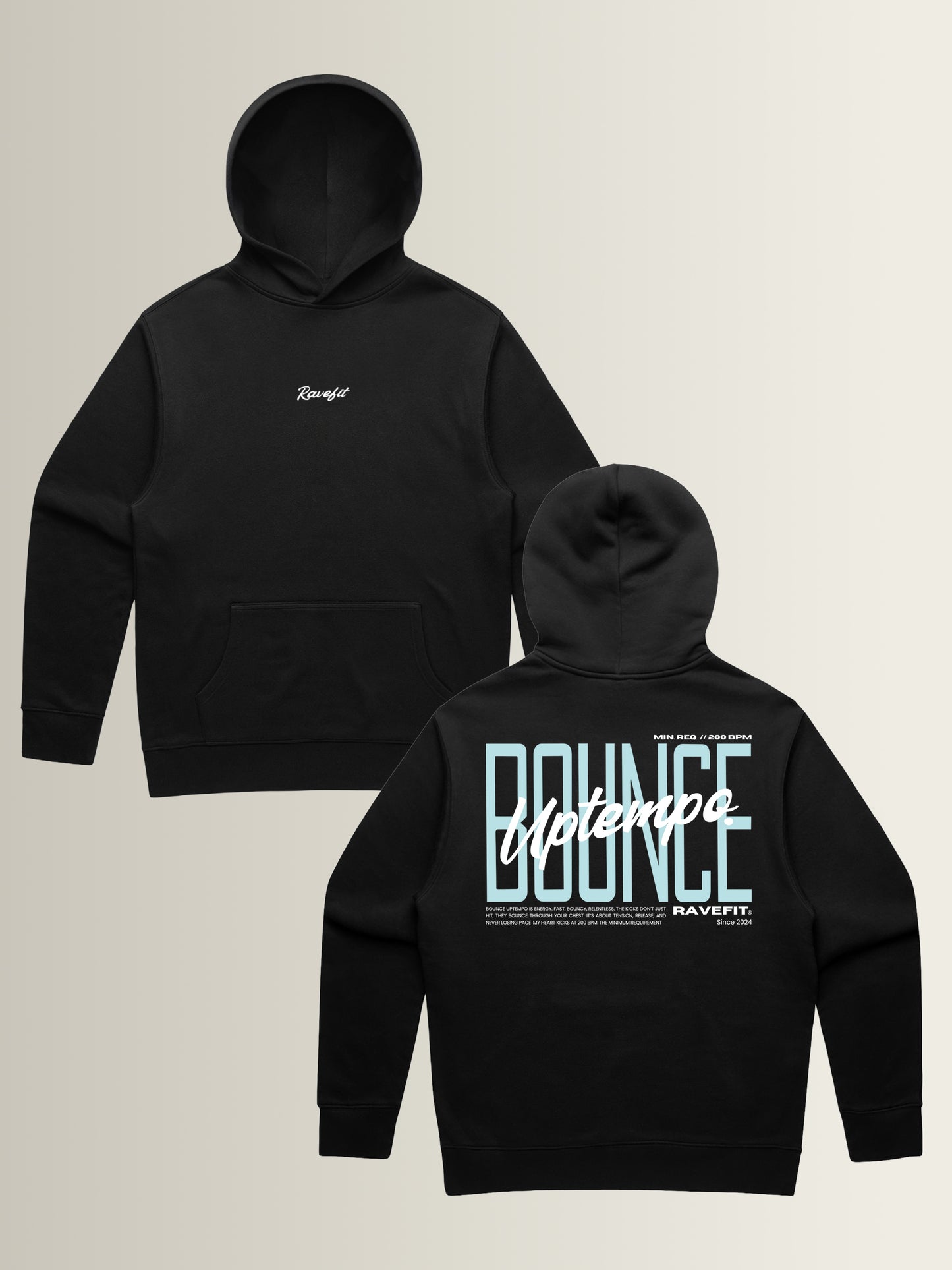 BOUNCE - Graphic Hoodie Black - Women