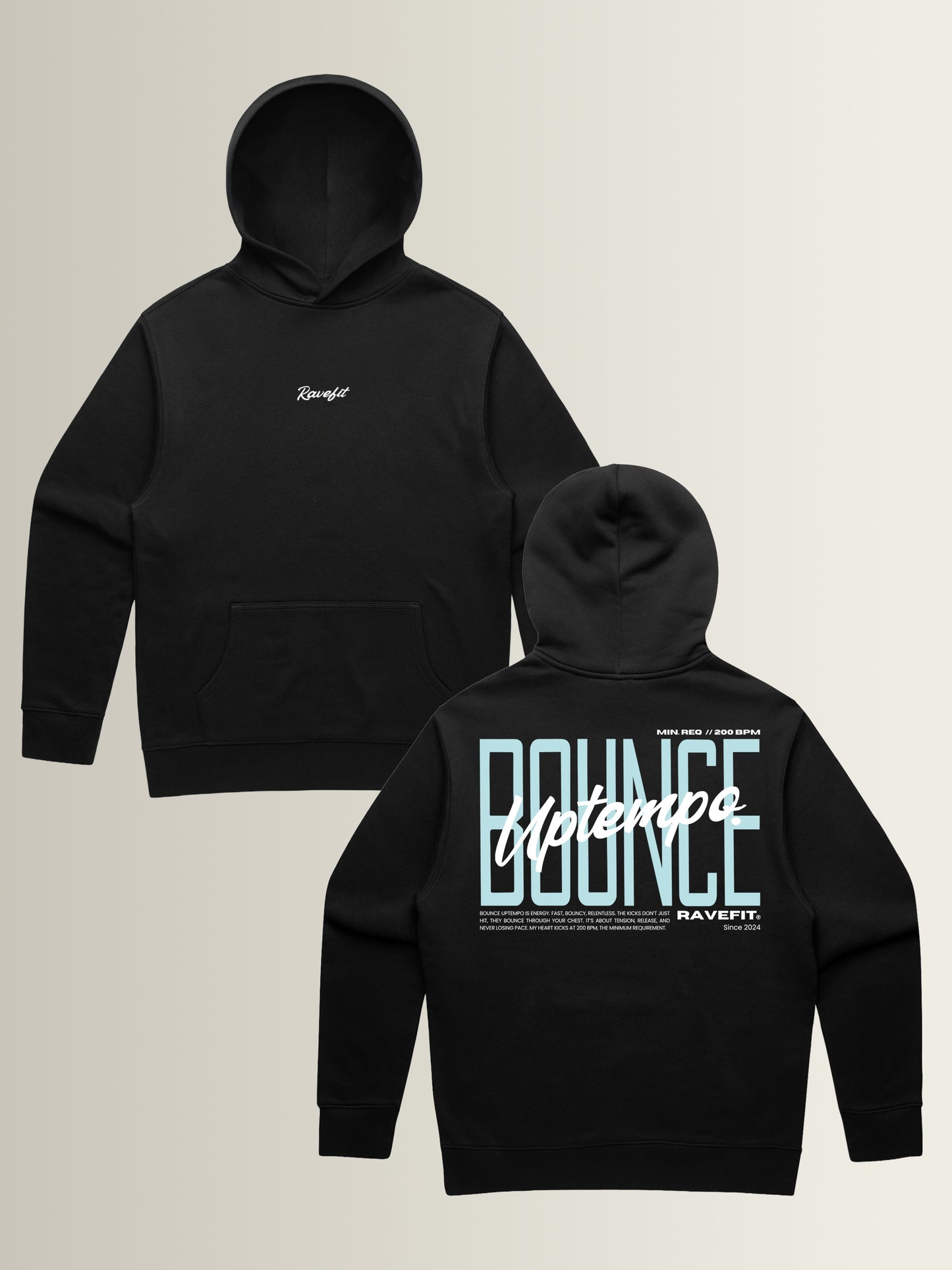 BOUNCE - Graphic Hoodie Black - Men