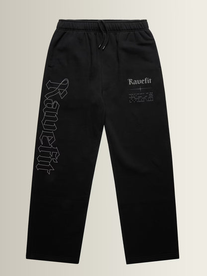 RaveFit® - Straight Leg Oversized Joggers Black