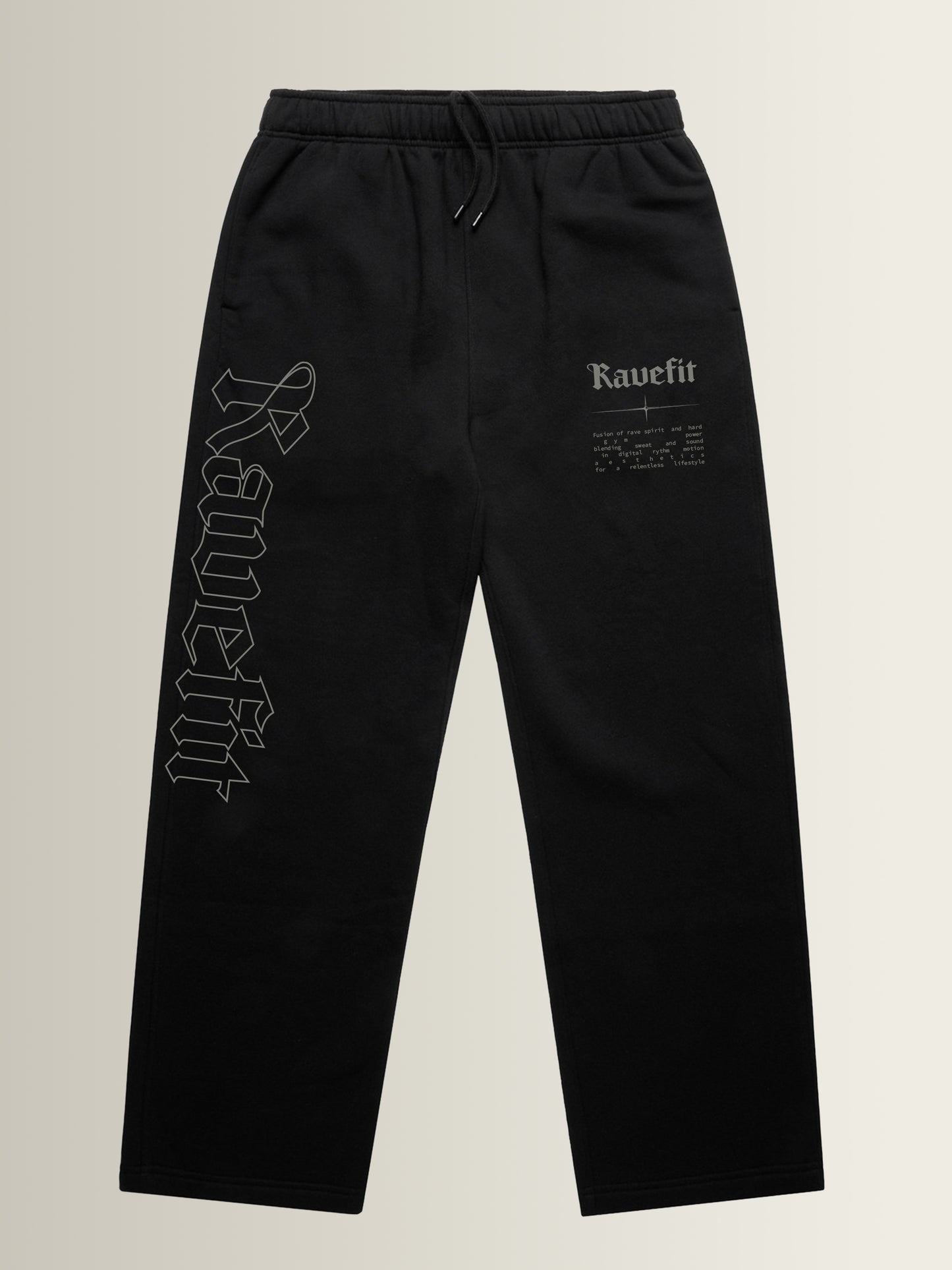 RaveFit® - Straight Leg Joggers Black