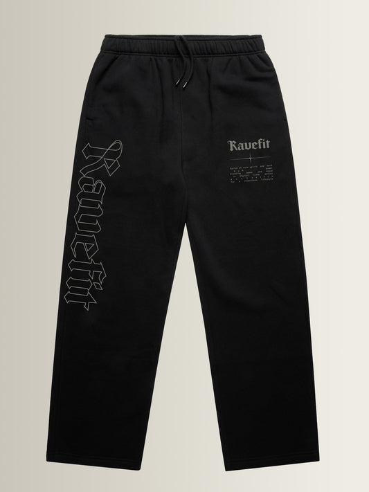 RaveFit® - Straight Leg Joggers Black