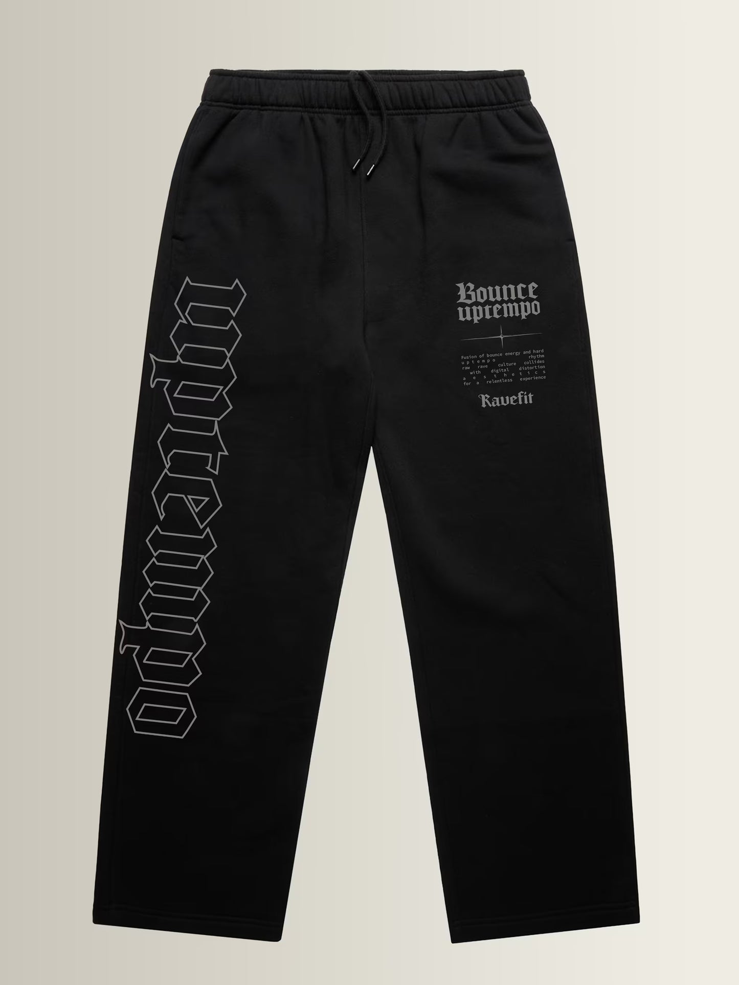 Bounce Uptempo - Straight Leg Oversized Joggers Black