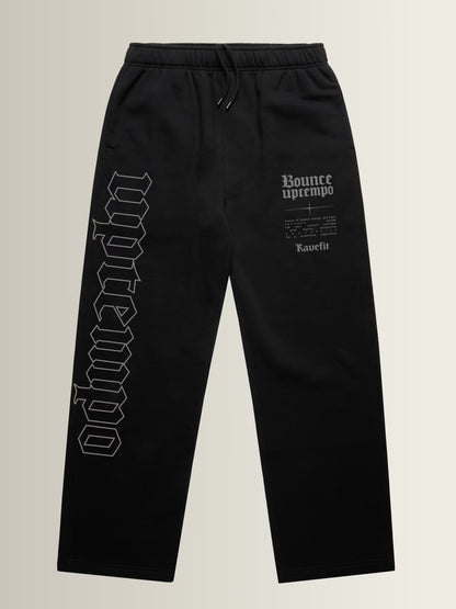 Bounce Uptempo - Straight Leg Oversized Joggers Black