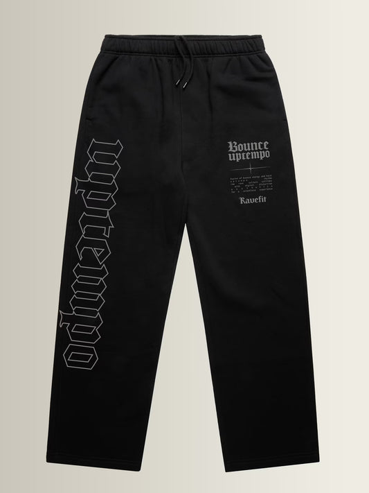 Bounce Uptempo - Straight Leg Oversized Joggers Black