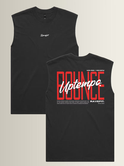 BOUNCE - Graphic Cut Off Tank Black