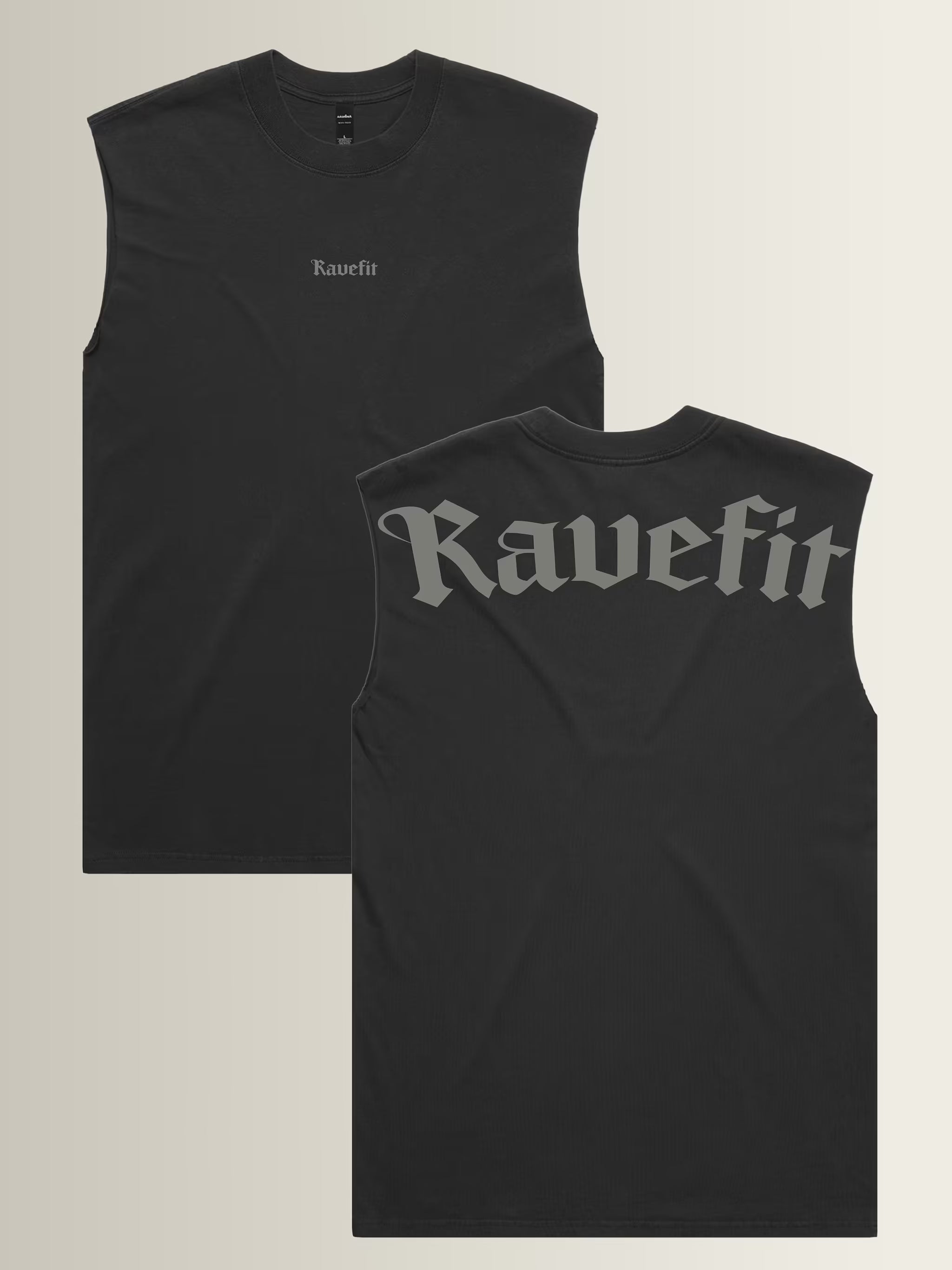 RaveFit® - Cut Off Tank Black