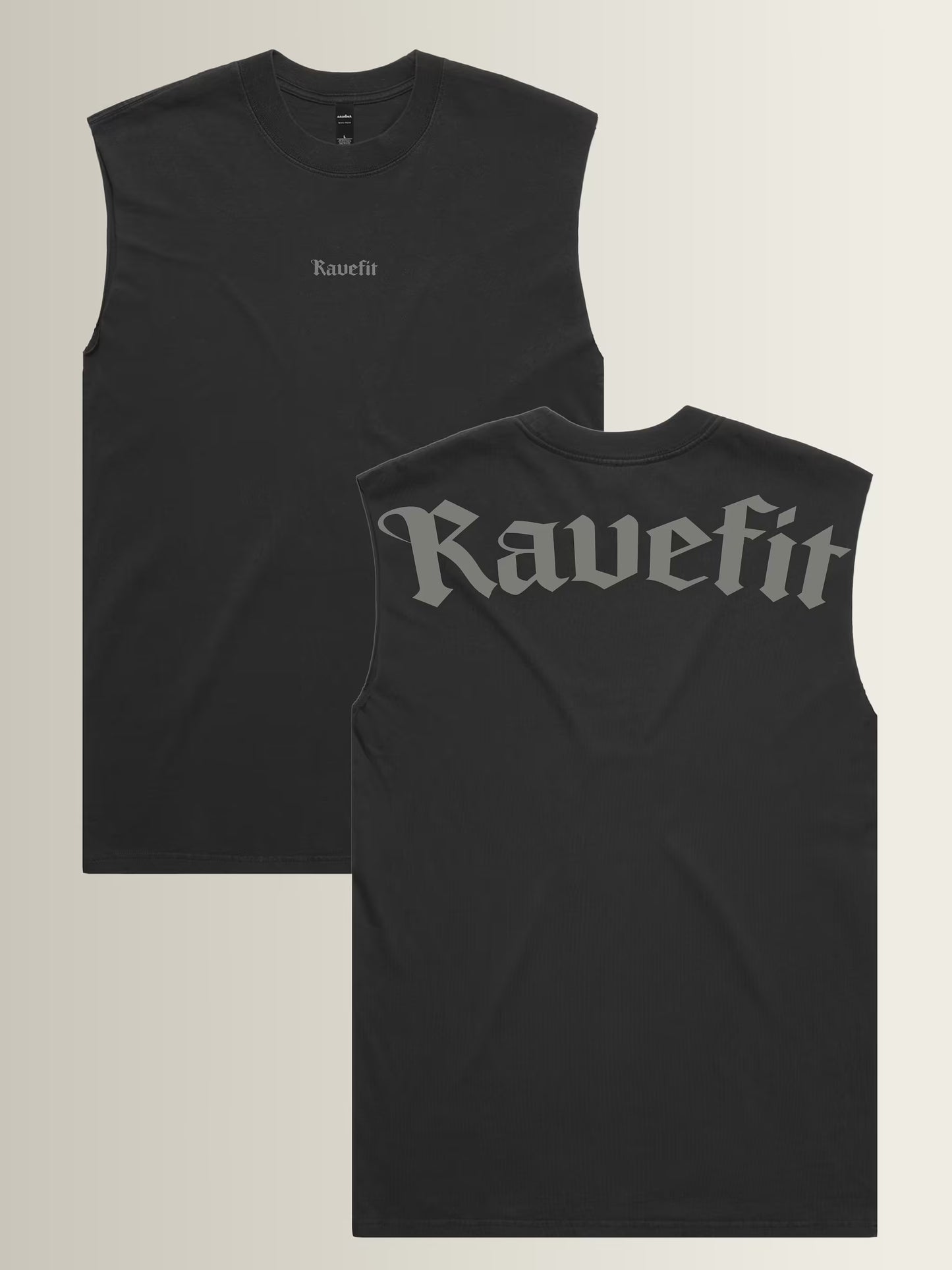 RaveFit® - Cut Off Tank Black