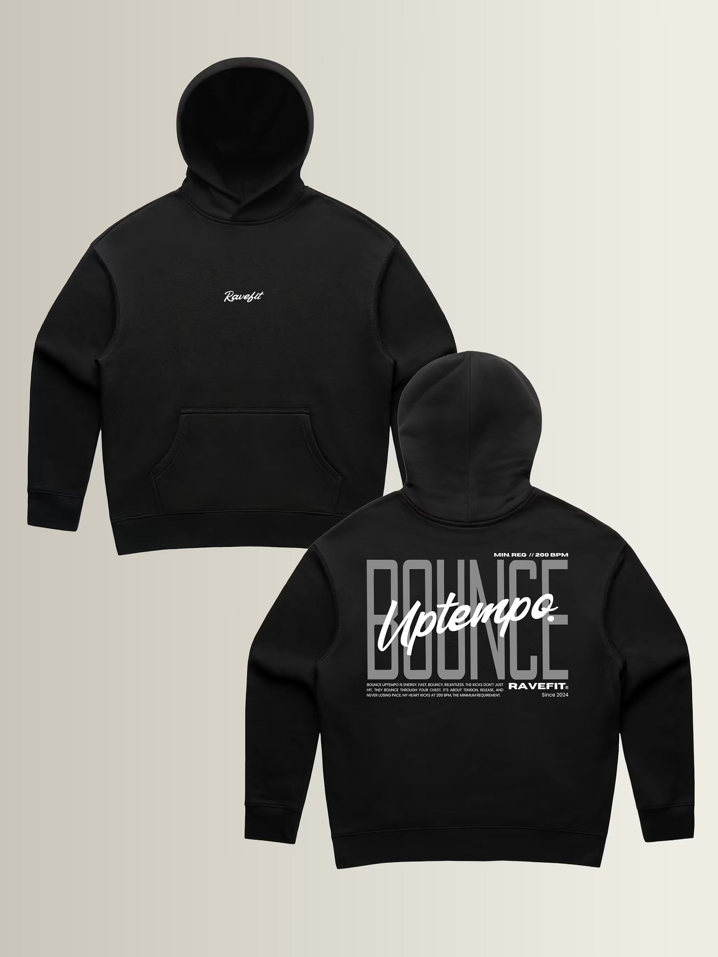 BOUNCE - Graphic Hoodie Black - Women