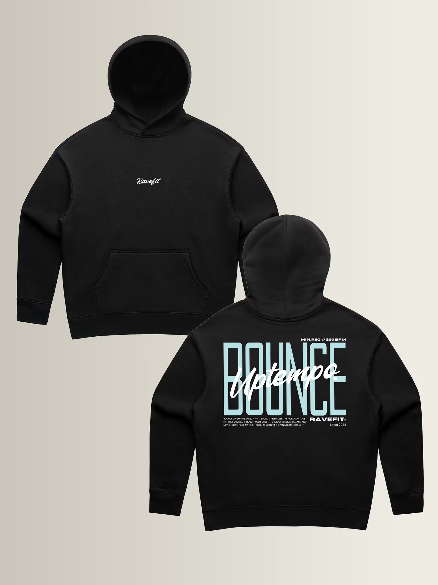 BOUNCE - Graphic Hoodie Black - Women