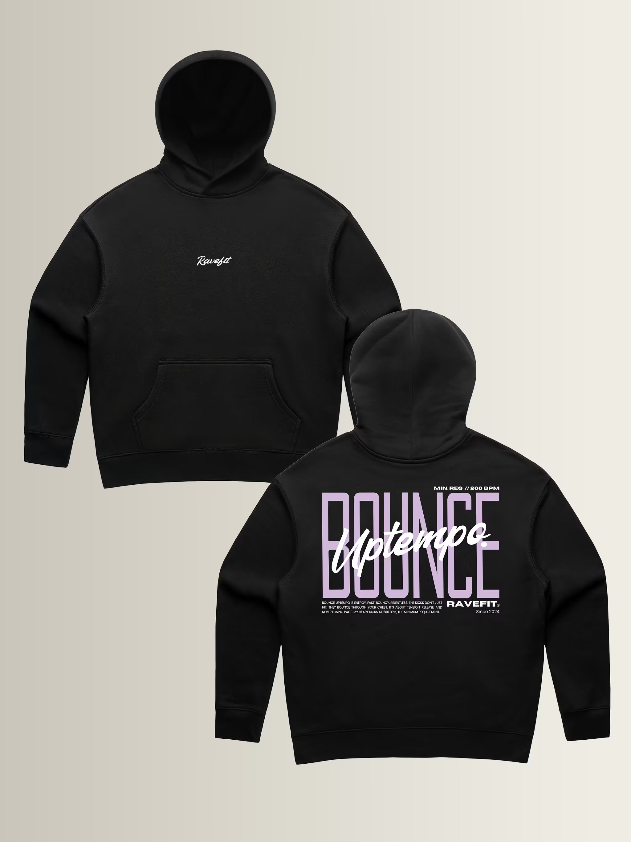 BOUNCE - Graphic Hoodie Black - Women