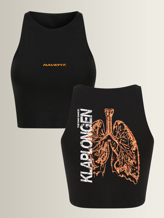 KLAPLONGEN - Sleeveless Crop Top Black