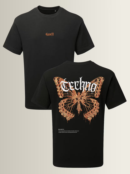TECHNOMORPHO - Graphic Relaxed T-Shirt Black - Men