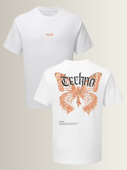 TECHNOMORPHO - Graphic Relaxed T-Shirt White - Men