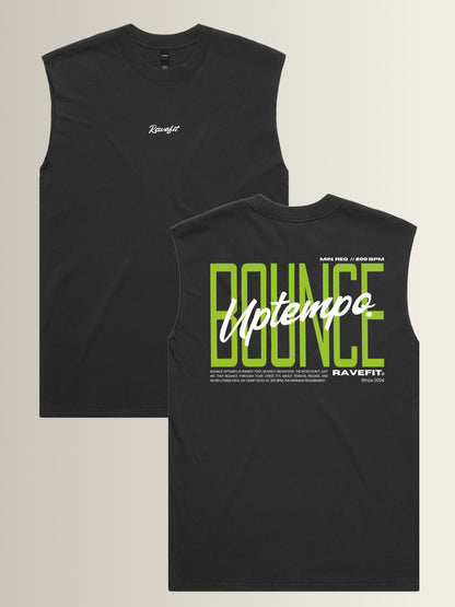 BOUNCE - Graphic Cut Off Tank Black