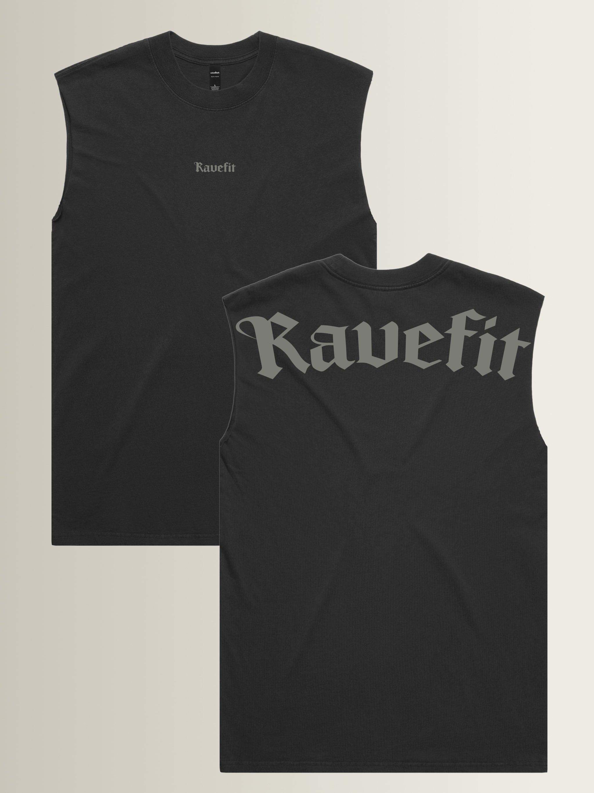 RaveFit® - Cut Off Tank Black