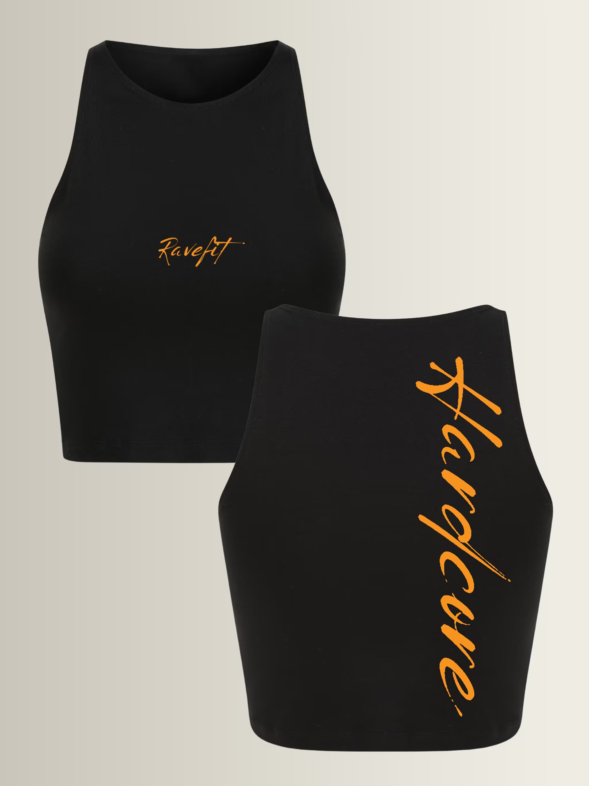 RAVEFIEND - Sleeveless Crop Top Black