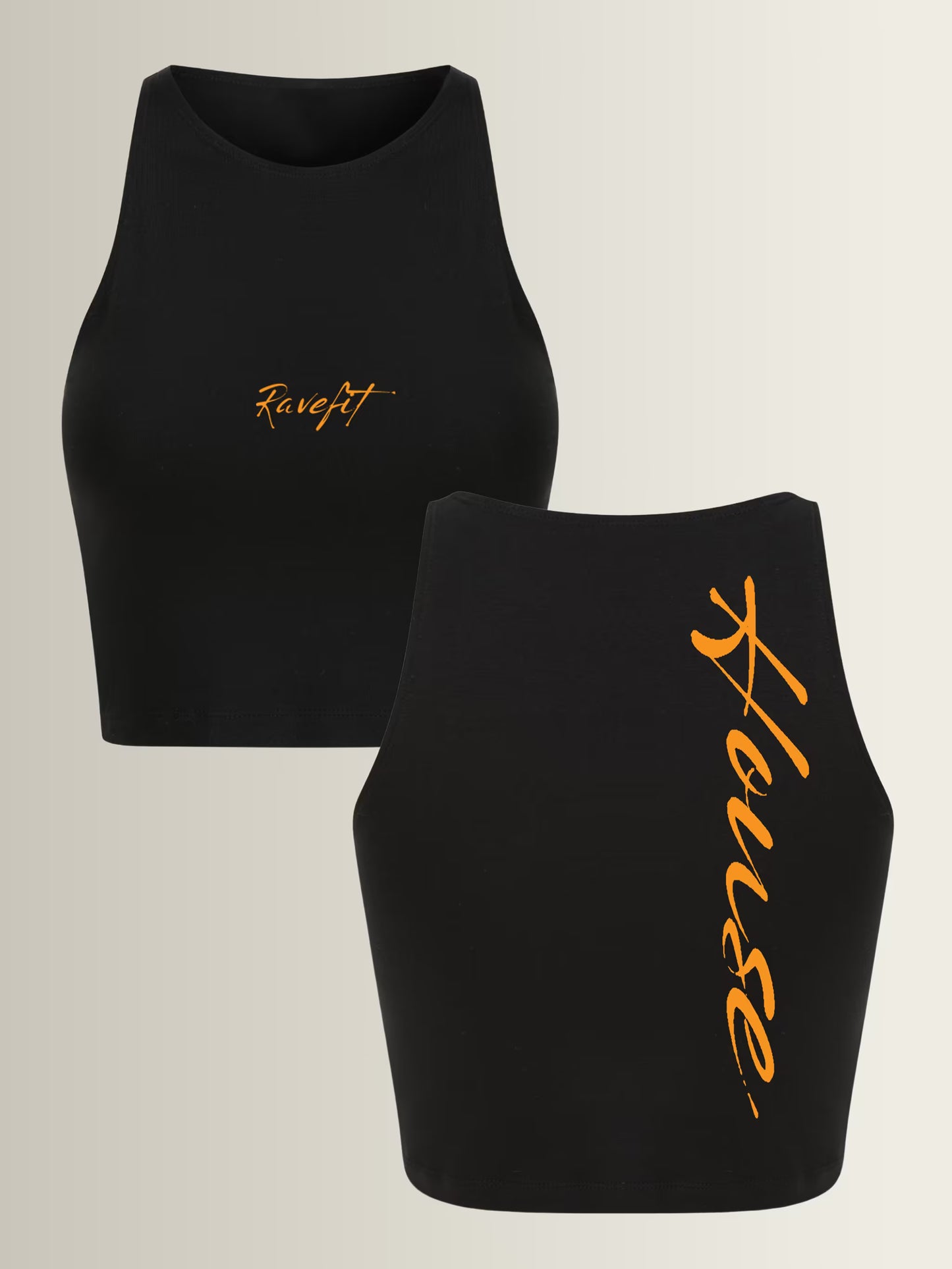 RAVEFIEND - Sleeveless Crop Top Black