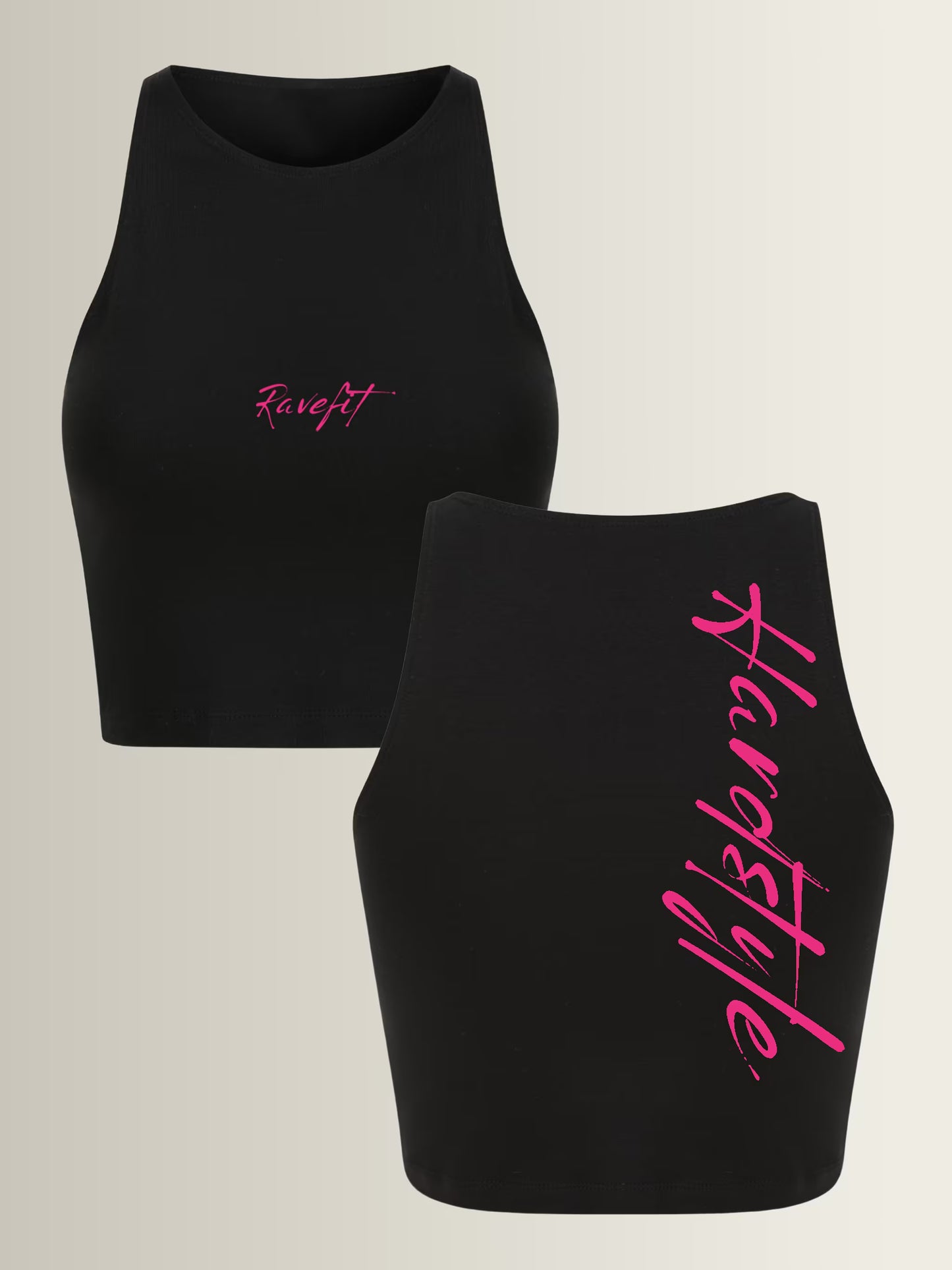 RAVEFIEND - Custom Sleeveless Crop Top Black