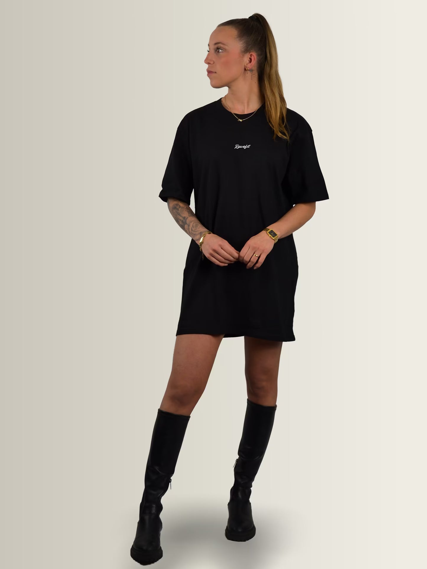 BOUNCE - Graphic T-Shirt Dress Black