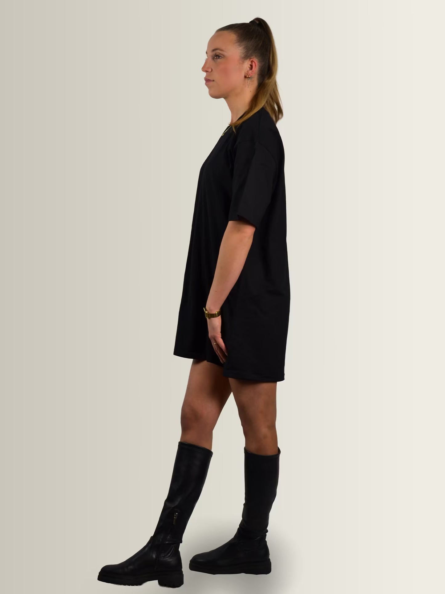 BOUNCE - Graphic T-Shirt Dress Black