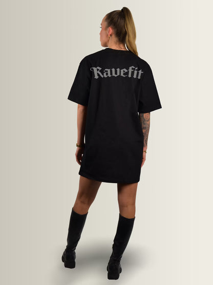 RaveFit® - T-Shirt Dress Black