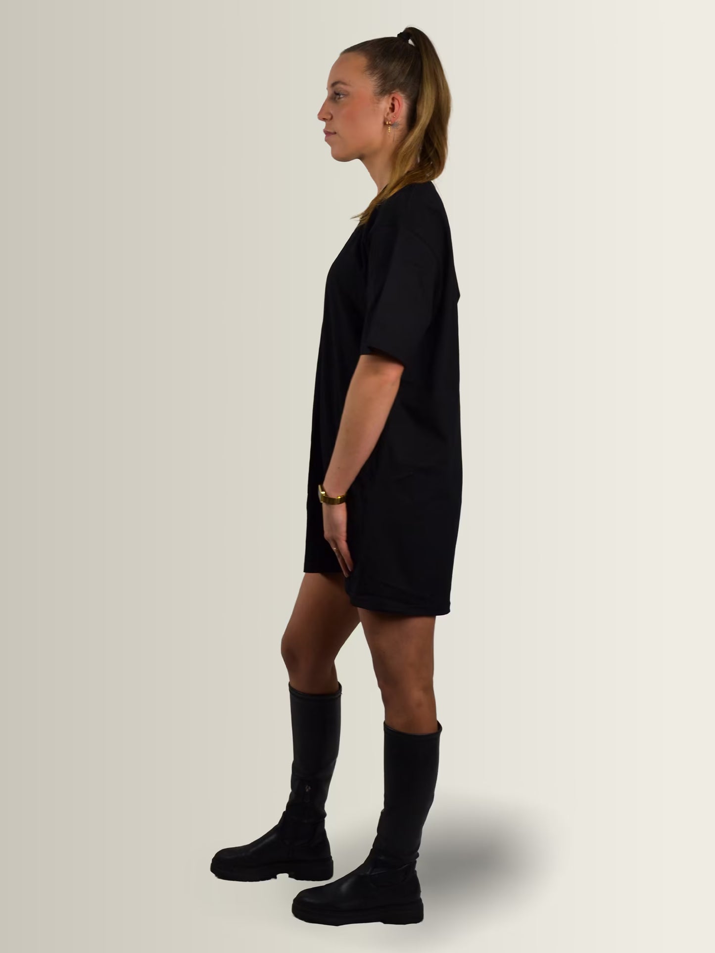 RaveFit® - T-Shirt Dress Black