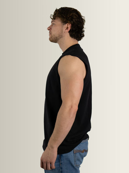 RaveFit® - Cut Off Tank Black