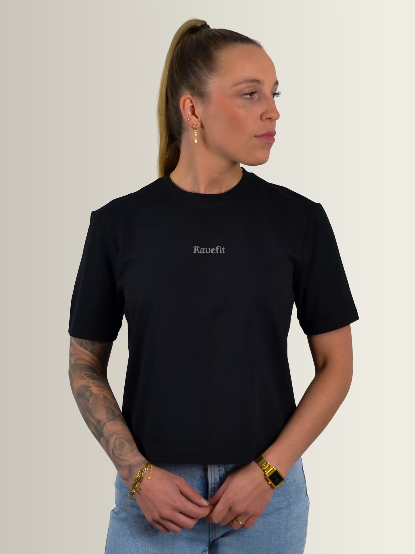 RaveFit® - Box T-Shirt Black - Women