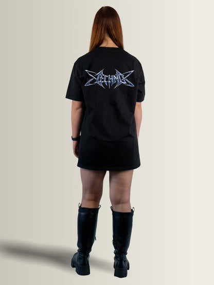 Techno Chrome - T-Shirt Dress Black