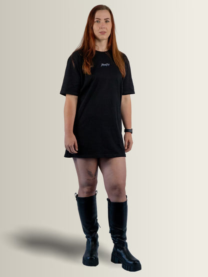 Techno Chrome - T-Shirt Dress Black