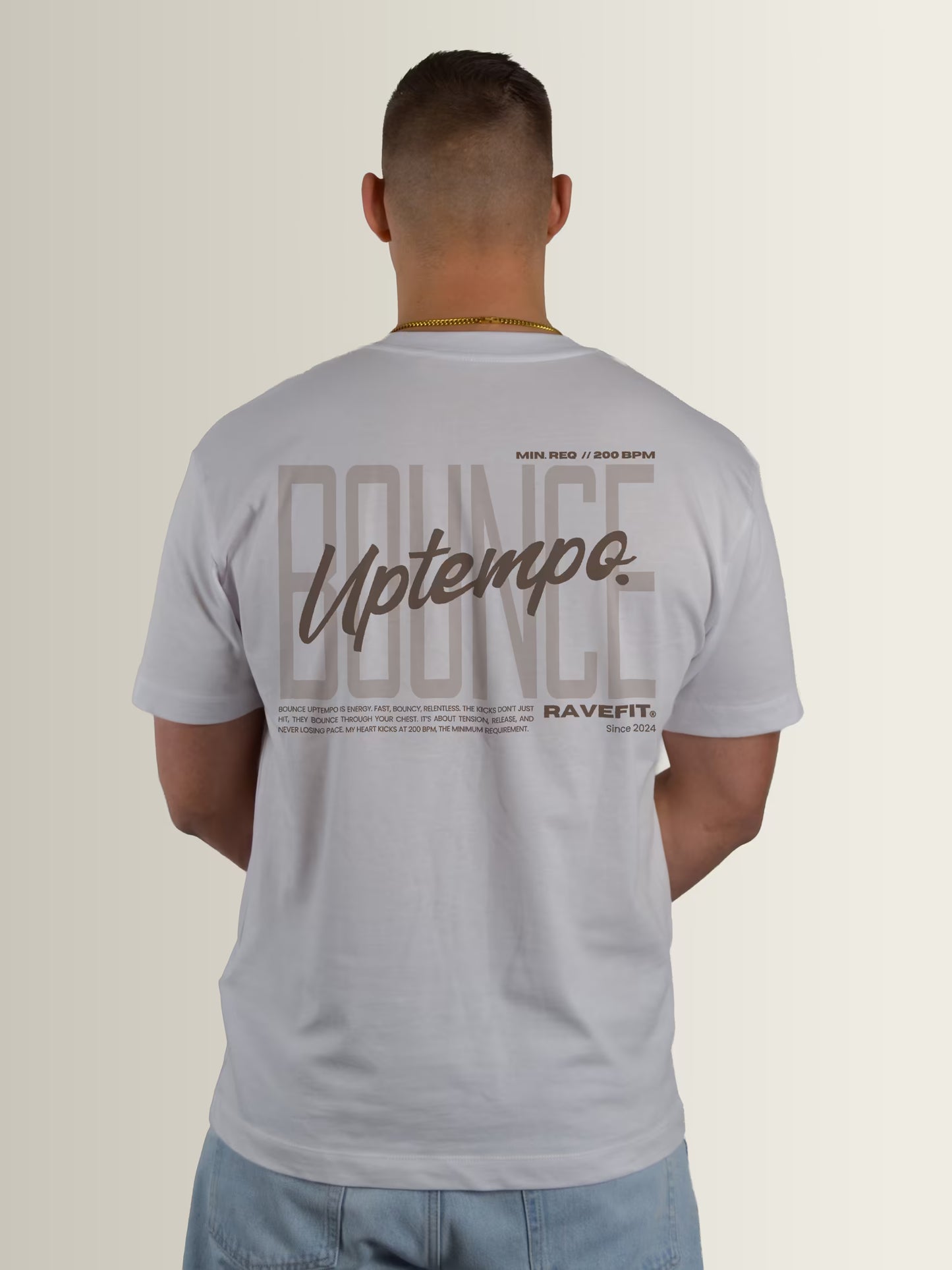 BOUNCE - Graphic T-Shirt White - Men